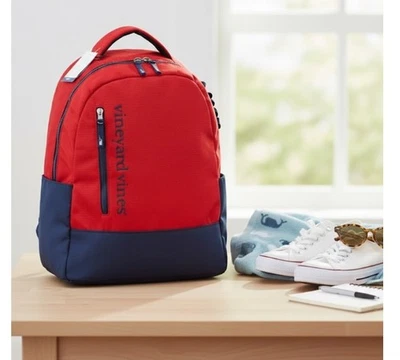 Mochila grande Vineyard Vines nueva con etiquetas roja azul edición limitada hecha para Target Foto 1 de 4