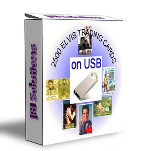 2500 CARTE COLLEZIONABILI ELVIS SU USB, PER ARTE O PER CLIP ART - Foto 1 di 1