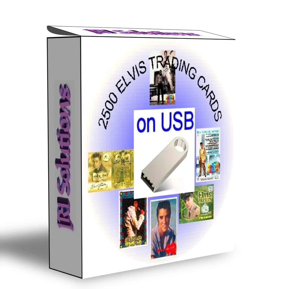 2500 CARTE COLLEZIONABILI ELVIS SU USB, PER ARTE O PER CLIP ART - Immagine 1 di 1