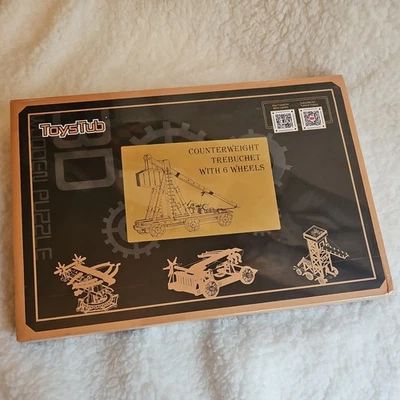 Rompecabezas de madera Toystub 3D contrapeso modelo Trebuchet nuevo sellado de fábrica Foto 1 de 4