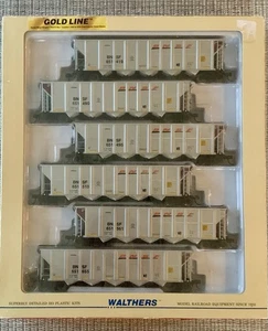 HO Walthers Gold Line BNSF RD4 Coal Hopper 6 Pack With Coal Loads 932-7832 - Picture 1 of 10
