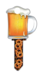 Lucky Line B110K Latón Esmalte-Abrigo Kwikset Taza de Cerveza Forma Llave en Blanco (Paquete de 5) - Imagen 1 de 1