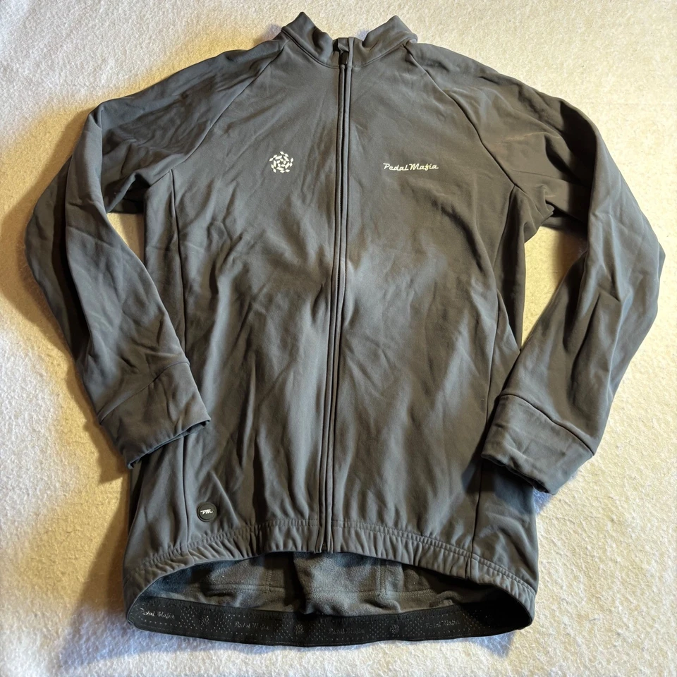 Chaqueta térmica de ciclismo Pedal Mafia para hombre manga larga gris XL bolsillos con cremallera completa Foto 1 de 4