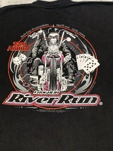 Camicia Laughlin River Run Uomo XL Nera Manica Corta Moto Grafica Arte Y2k - Foto 1 di 10