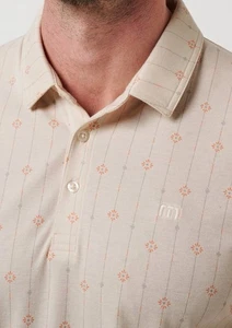 Travis Mathew Golf Polo Mens XL Deco All Over Pattern Shirt Preppy Casual NWT - Picture 1 of 8