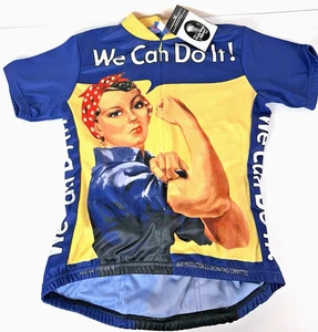 Camiseta deportiva de ciclismo para mujer RETRO IMAGE APPAREL Co. Rosie the Riveter mediana nueva con etiquetas - Imagen 1 de 7