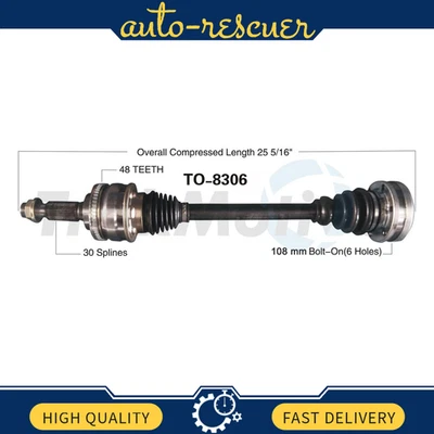 For Lexus IS300 2001-2005 Rear Driver Left CV Axle Shaft TrakMotive TO-8306 - Image 1 of 2
