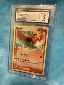 📈 1 of 1 Error 🔥 2007 Pokémon POP Series 5 Ho-Oh 1/17 Rare Holo Error MUST SEE - Picture 1 of 2
