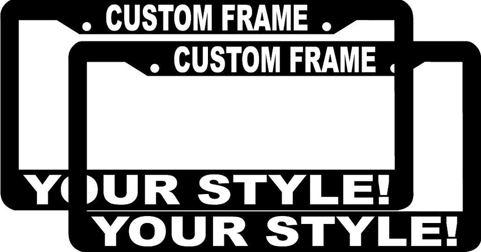  2 CUSTOM PERSONALIZED WHITE LETTERS customized vanity License Plate Frame - Image 1 of 1