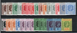 Leeward Islands 1938-51 values to 5s including most shades SG 95-112 MLH/MH - Picture 1 of 1