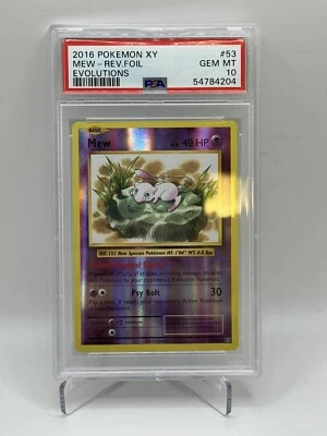 2016 Pokemon Mew #53 XY Evolutions Reverse Holo PSA 10 GEM MINT - Image 1 of 2