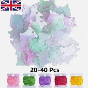Plastic Bobbins Embroidery Floss&Craft Storage Cross Stitch Thread Holder UK - Picture 1 of 26