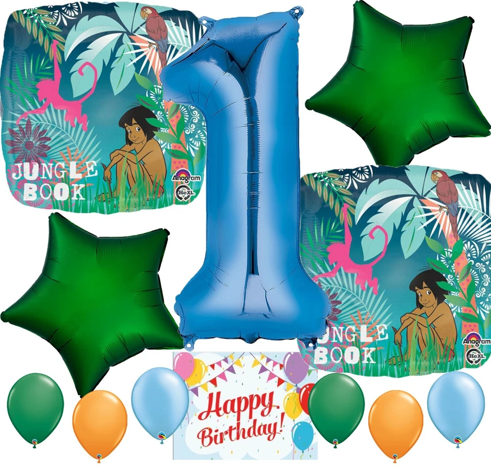 Комплект для украшения воздушного шара книга джунглей товары для вечеринки на 1-й день рождения - Изображение 1 из 1
