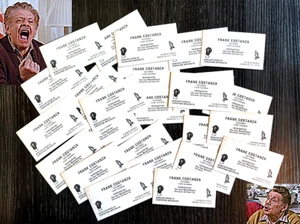 Lot 25 Frank Costanza Visitenkarten! Kostenloser Versand! Retro Kunst Parodie George - Bild 1 von 3