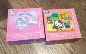 2- Pre-owned Sanrio Hello Kitty 100 Piece Puzzles 2006 & 2008 Pressman - Picture 1 of 3