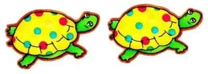 turtle fabric applique iron on yellow dot not embroidered 2.5 inch - Picture 1 of 2