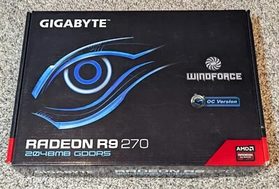 Gigabyte Radeon R9 270 2GB GDDR5 PCIe Video Graphics Card GV-R927OC-2GD - Image 1 of 4