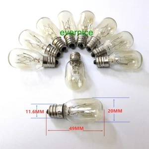 10 piezas de bombillas atornilladas 110V 15W 7/16" para Brother Singer Babylock blancas ++ - Imagen 1 de 1
