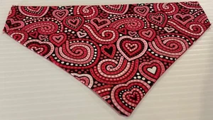 Valentine’s Day Small Over the Collar Dog Bandanna Pet Fashion Accessory - Picture 1 of 3