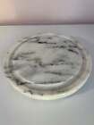 HEI White & Gray Round Marble Trivet Cheese Board 7.25” Diameter Footed