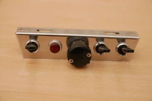 Vintage Classic car chrome switch panel and 3 switches 12V outlet Rally Kit car - Picture 1 of 3