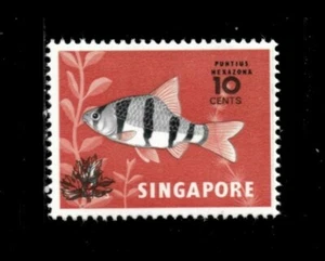 Singapore 1981 - Fish, Tiger Barb, REVAL - Individual - Scott 370 - MNH - Picture 1 of 1