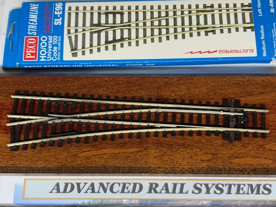 #6 LEFT HAND TURNOUT - CODE 100 -NS Rail HO SCALE - " ELECTROFROG " - NEW OOP - Image 1 of 4