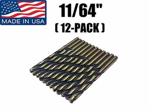 (12-PACK) 11/64" 05650 Norseman / Viking USA Drill Bit Super Premium High Speed - Picture 1 of 3