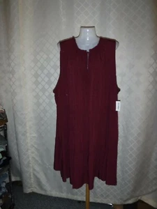 Size Plus Sleeveless Dress 4X Old Navy Purple Lacquer Elastic waist 100% rayon - Picture 1 of 12