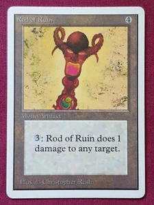 Magic The Gathering UNLIMITED ROD OF RUIN artifact card MTG - Picture 1 of 2