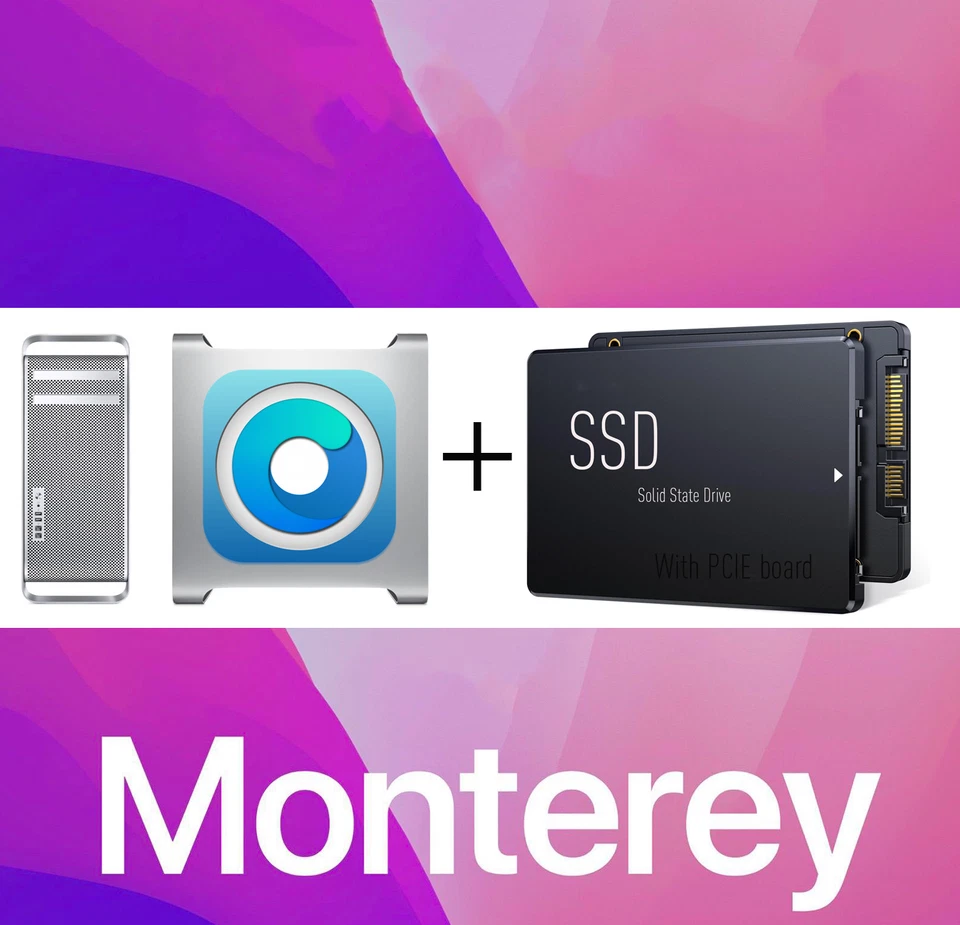 OSX Monterey 12.7.4. for Mac Pro 2009-12 +4,1 + 5,1 [New SSD] - Image 1 of 1