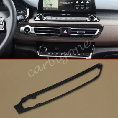 Carbon Fiber Middle AC Vent Cover Trims For Kia Seltos 2021-2023 Accessories Foto 1 de 4