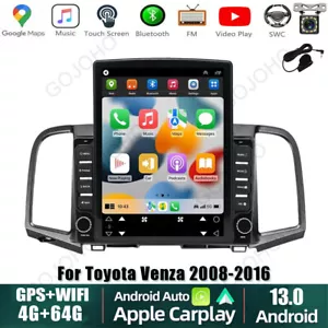 9.7" 64GB Android 13 Car Stereo Radio BT Navi CarPlay For Toyota Venza 2008-2016 - Picture 1 of 22