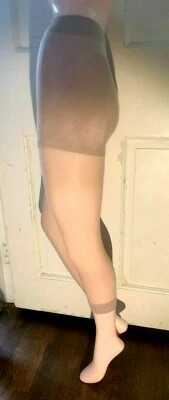 2Pr Firm Control Shapewear Pantyhose w/Sheer Capri Leg- X-LARGE, Natural-SAMPLES - Image 1 of 4