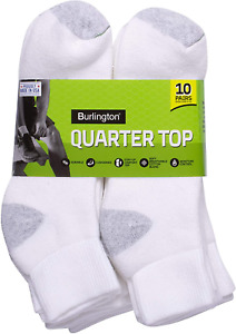 Burlington Comfort Power Mens Quarter Sock, 10 Pair Pack