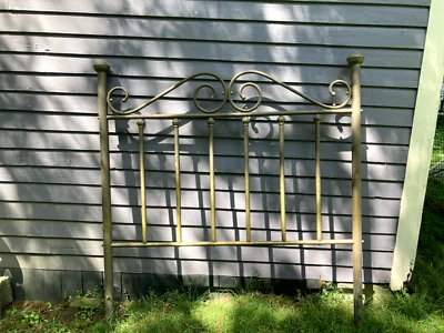 solid brass Queen bed headboard and foot by Bedlam of Newbury Street 1978 - Image 1 of 3
