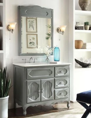 Conjunto de vaidade e espelho de banheiro estilo chalé 42 polegadas Knoxville #GD-1509CK-42MIR - Imagem 1 de 4