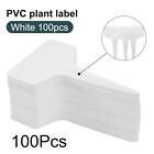 100Pcs Type T Plante Étiquettes Flexible Jardin Plastique Nursey Marqueur Blanc