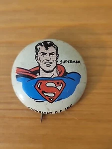Vintage Superman Kellogg PEP Cereal 1940’s DC Button Pin - Picture 1 of 6