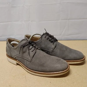 Ecco Men's Gray Leather Suede Oxford shoes Size EU43 / US 9/ UK 9.5 - Picture 1 of 18