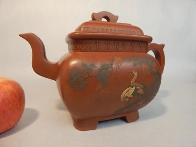 Tetera Qing Yixing X grande de Yang jichu 杨季初泥绘超大传炉 Foto 1 de 4