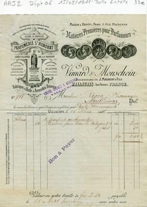 Dépt 06 - Vallauris - Belle Entête Secteur de la Parfumerie du 15/02/1911 - Bild 1 von 1
