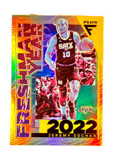 2022-23 Panini Flux Silver Jeremy Sochan SILVER PRIZM Freshman Year  #8 RARE