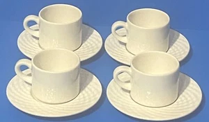 4 PAGNOSSIN TREVISO Demitasse/Espressotasse & Untertasse Sets President Weiß Italien - Bild 1 von 6