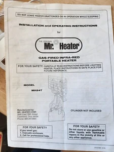 Mr. Heater Instructions & Owner's Manual, Gas-fired infra-red portable heater - Picture 1 of 2
