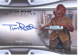 2021 Star Wars Masterwork MWA-TR Tim Rose As Admiral Ackbar Autograph Card RARE! - Picture 1 of 1