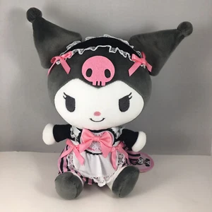 Sanrio Kuromi Heart Maid Munyugurumi Soft Toy Plush (8 Inch) Japan Exclusive - Picture 1 of 4