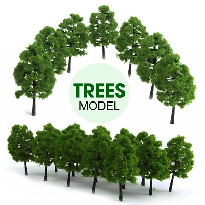 20x 9cm HO OO Scale Model Trees Train Railroad Layout Diorama Wargame Scenery GN - Image 1 of 4