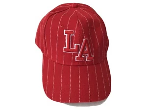 NWOT Los Angeles Hook Loop OSFA Red Stripe Hat Cap Snco Smith Novelty Co (H1) - Picture 1 of 10