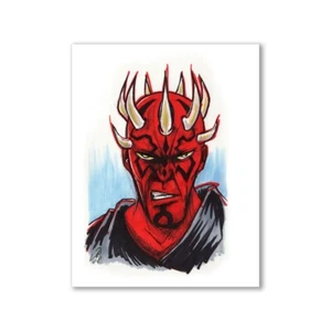 Kunstdruck 8,5"x11" - Darth Maul handgezeichnete Skizze - Bild 1 von 1